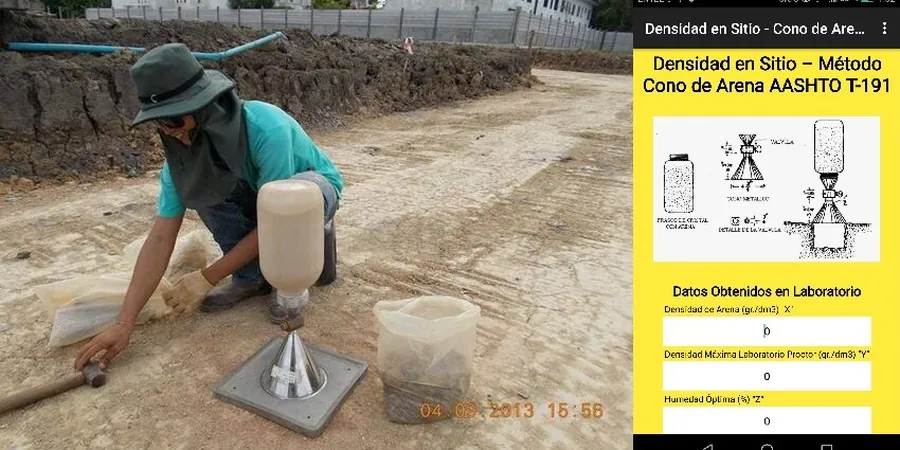 Felddichtebestimmung in Hamburg: Präzise Verdichtungskontrolle mit dem Sandkegelverfahren
